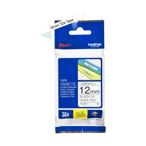 cassette à ruban brother tze 231 noir sur blanc, 12 mm de large / 8 m de long